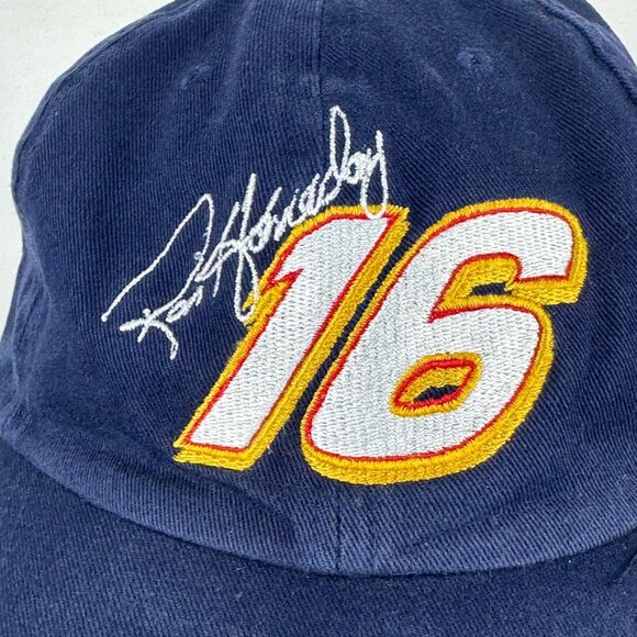 Vintage NASCAR Racing Hat Cap Ron Hornaday #16 NAPA Blue Signature Adjustable - Picture 7 of 16